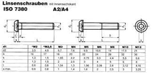 [208994] Linsenschraube mit Flansch M4x12 ISO7380 A2